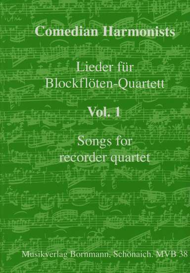 photo of Songs for recorder quartet, Vol. 1