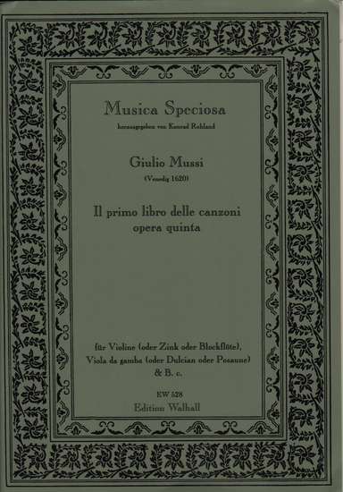 photo of Il primo libro delle canzoni, Opera quinta