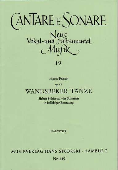 photo of Wandsbeker Tanze, op. 49