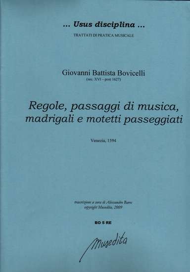 photo of Regole, Passaggi di musica, madrigali e motetti passeggiati