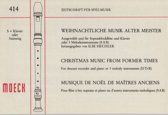 photo of Christmas Music from Former Times, Rathgeber, Hammerschmidt, Zachow