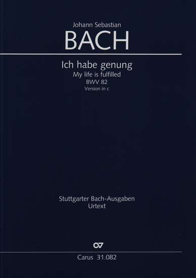 photo of Ich habe genung, BWV 82, full score, Version in c minor 