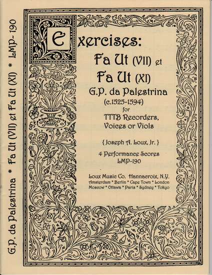 photo of Exercises: Fa Ut (VII) et Fa Ut (XI)