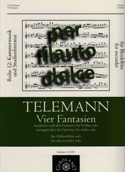 photo of Four Fantasien arranged after the Fantasies for Violin, TWV 40:20-23