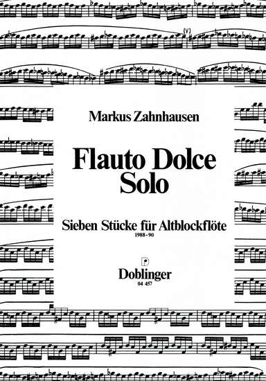 photo of Flauto Dolce Solo, Sieben Stucke fur Altblockflote