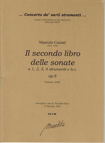 photo of Il secondo libro delle sonate a1, 2, 3, 4 strumenti e Bc, Op. 8