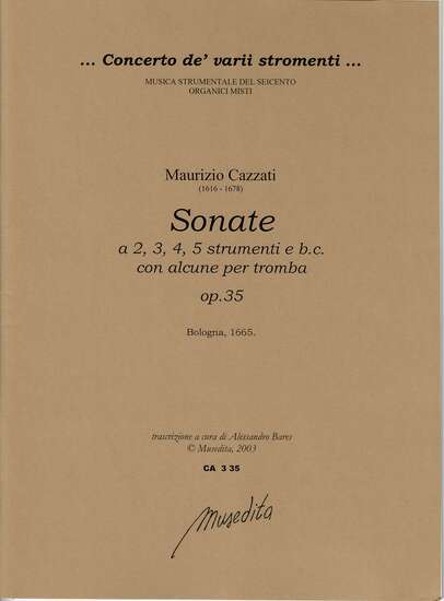 photo of Sonate a 2, 3, 4 , 5 strumente e Bd, con alcune per tromba, Op. 35