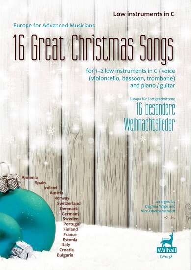 photo of Europe for Advanced Musicians, 16 Great Christmas Songs, CD, Vol. 2L low inst.