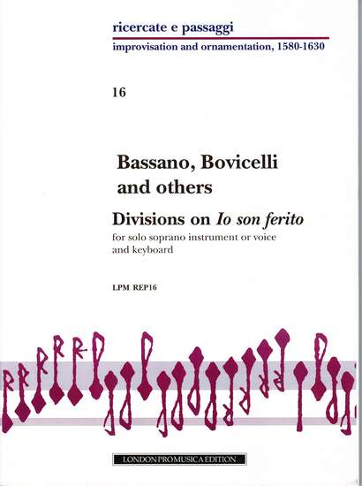 photo of Divisions on Io son ferito, for solo soprano instrument or voice