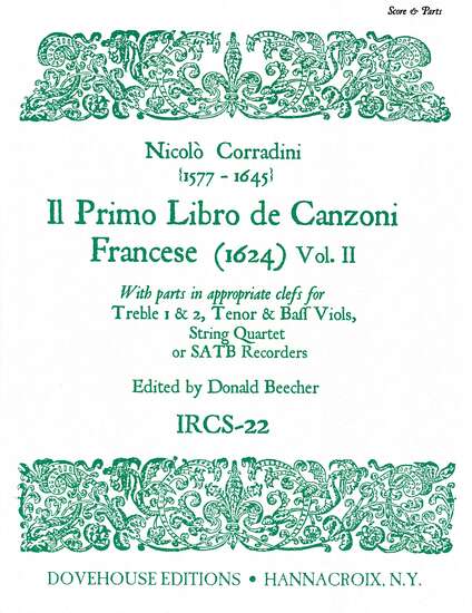 photo of Il Primo Libro de Canzoni Francese Vol. II (1624)