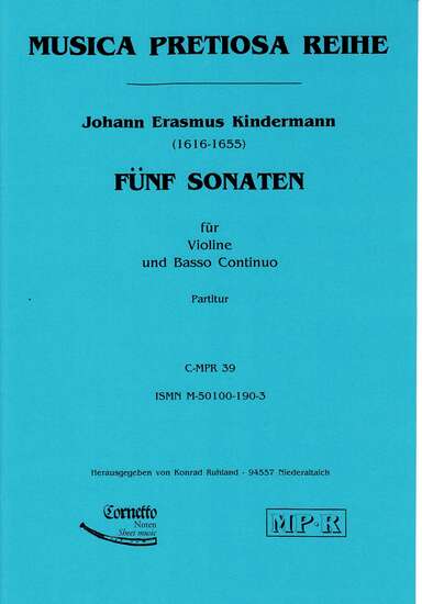 photo of Funf Sonaten fur Violine und Bc