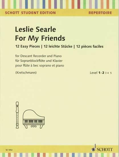 photo of For My Friends, 12 Easy Pieces, for soprano and piano, Level 1-2