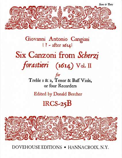 photo of Six Canzoni, Scherzi forastieri, Vol. II