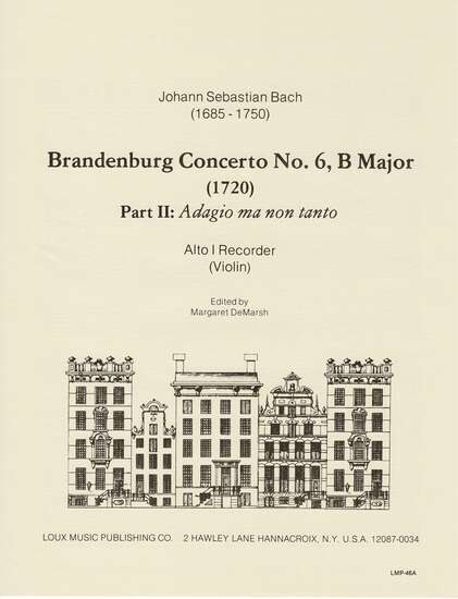 photo of Brandenburg Concerto No. 6, Part II, Alto I