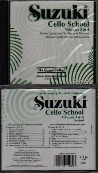 photo of Suzuki Cello School, Vol. 3-4, CD
