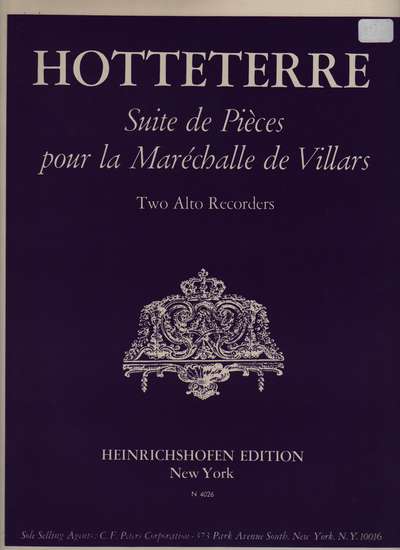 photo of Suite de Pieces pour la Marechalle de Villars