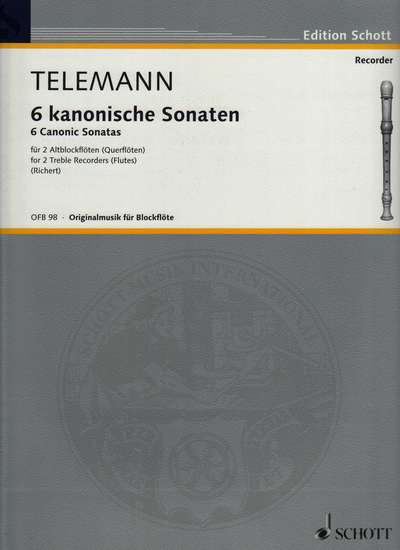 photo of Six Sonatas in Canon, TWV 40:118-123