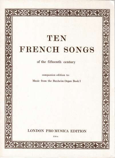 photo of Ten French Songs of the 15th Century