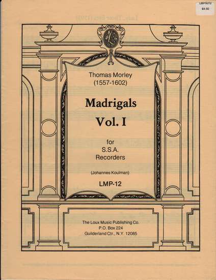 photo of Madrigals, Vol. 1