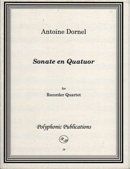 photo of Sonate En Quatuor, 1709, d minor, same work as DOL 339