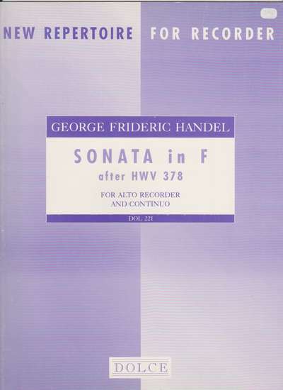 photo of Sonata in F after HWV 378