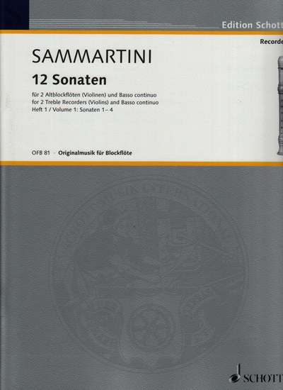photo of Twelve Sonatas, Vol. I; 1. F major,  2. F major, 3. G major, 4. F major