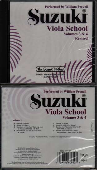 photo of Suzuki Viola School, Vol. 3 & 4, Preucil, CD Revised