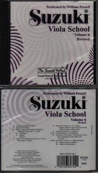 photo of Suzuki Viola School, Vol. 6, Preucil, CD