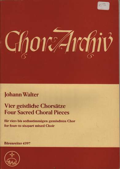 photo of Four Sacred Choral Pieces