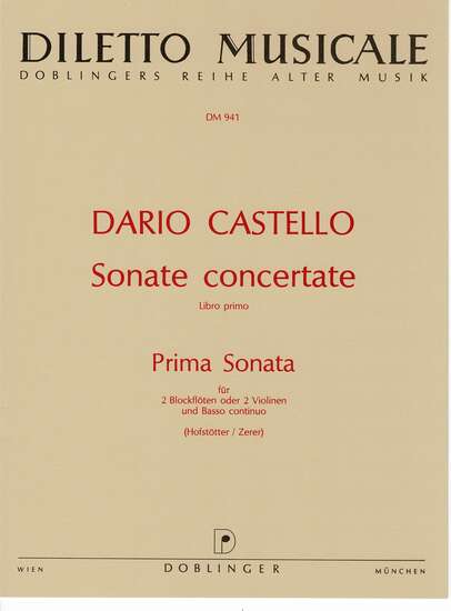 photo of Sonata concertate, Libro Primo, 1 Prima Sonata