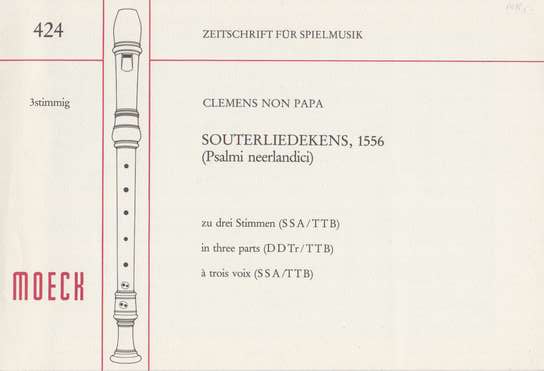 photo of Souterliedekens, Psalmi Neerlandici