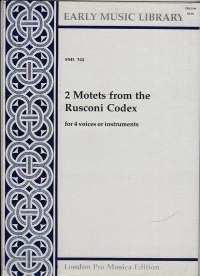 photo of 2 Motets from the Rusoni Codex