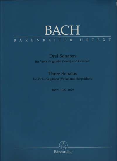 photo of Three Sonatas for Viola da gamba, BWV 1027-1029
