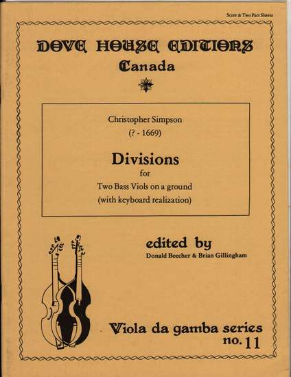 photo of Divisions for 2 Bass Viols on a ground