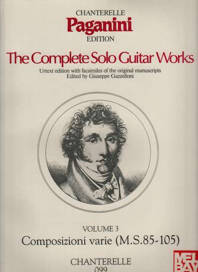 photo of Complete Solo Guitar Works, Vol. 3, Composition varie