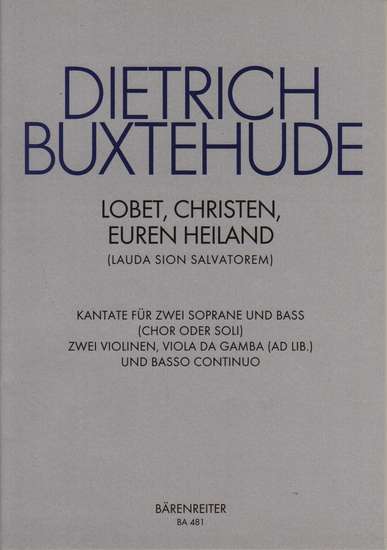 photo of Lobet, Christen, Euren Heiland, BuxWV 68