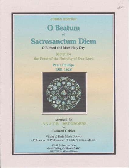 photo of O Beatum et Sacrosanctum Diem