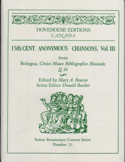 photo of 15th Cent. Anonymous Chansons, Vol. III