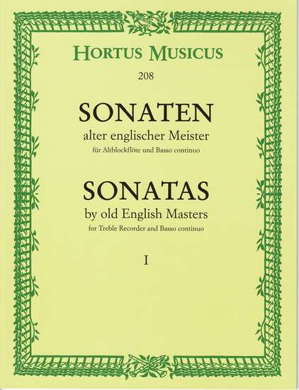 photo of Sonatas by old English Masters I, Williams, Parcham, Topham
