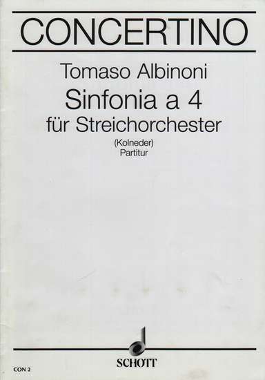 photo of Sinfonia a 4, score