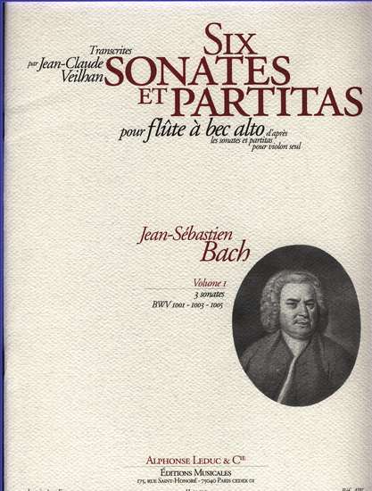 photo of Six sonatas for alto after BWV 1001, 1003 , 1005