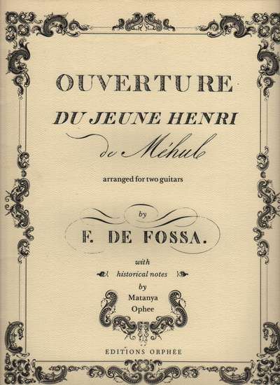 photo of Ouverture du Jeune Henri, facsimile, old copy