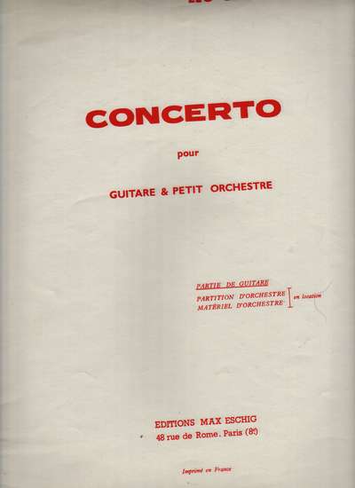photo of Concerto pour Guitare & Petit Orchestre, (slightly  shop worn copy)