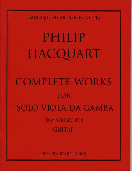 photo of Complete Works for Solo Viola da Gamba, Transcribed for Guitar