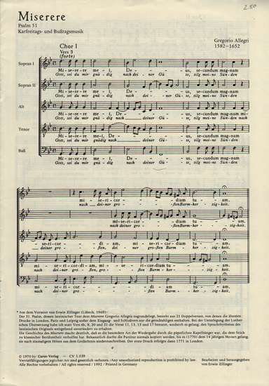 photo of Miserere, Psalm 51(50)