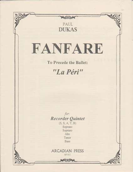 photo of Fanfare to Precede the Ballet:La Péri