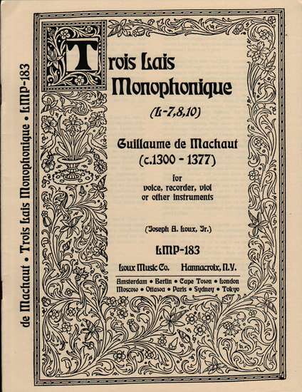 photo of Trois Lais Monophonique