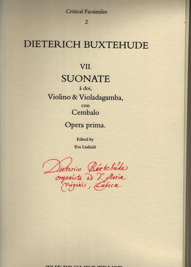 photo of Suonate à doi, Violino & Violadagamba con Cembalo, Opera prima, facsimile