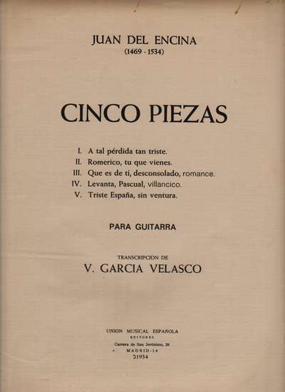 photo of Cinco piezas