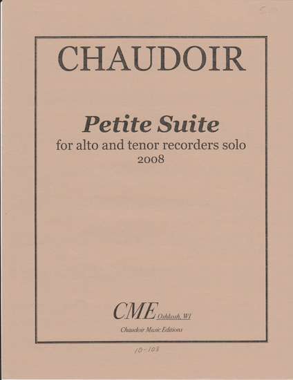 photo of Petite Suite for alto and tenor recorder